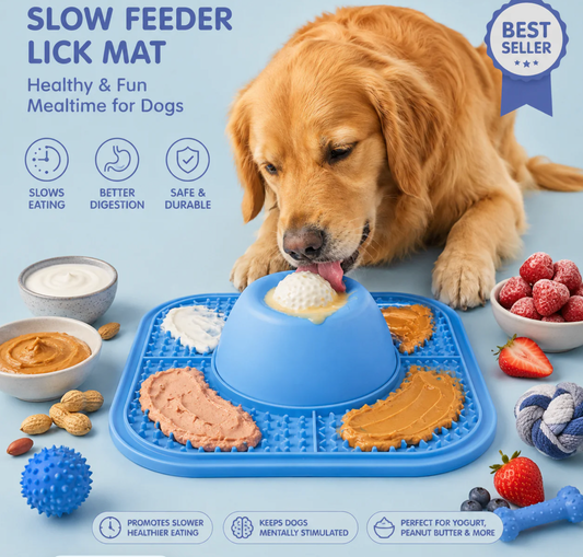 LickNest™ Interactive Pet Slow Feeder Bowl