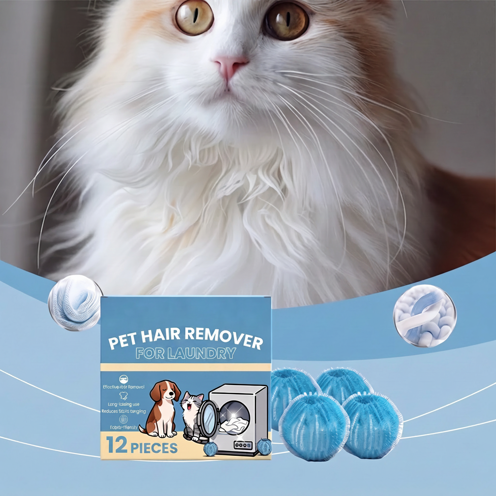 Say Goodbye to Pet Hair – Reusable Laundry Balls, 12 -Pack